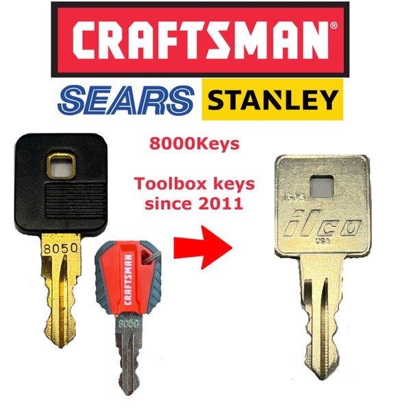 Craftsman Toolbox Key llave 8000 8100 8200 Pre-cut Ilco 1605