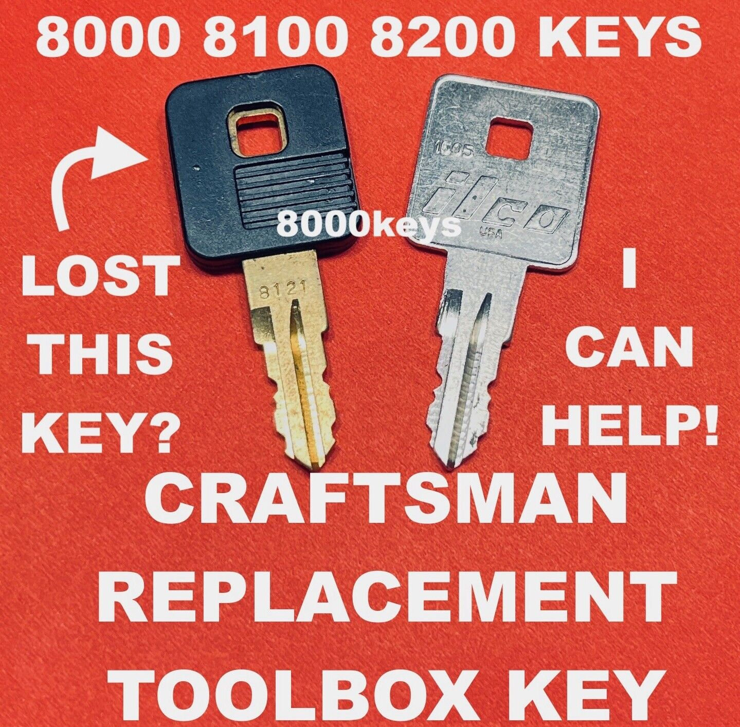 Craftsman Toolbox Key Llave 8000 8100 8200 Precut Ilco 1605 Etsy