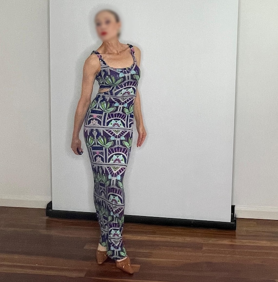 Summer Maxi Dress Multicolor Festival Dress Designer Printed Long Dress
