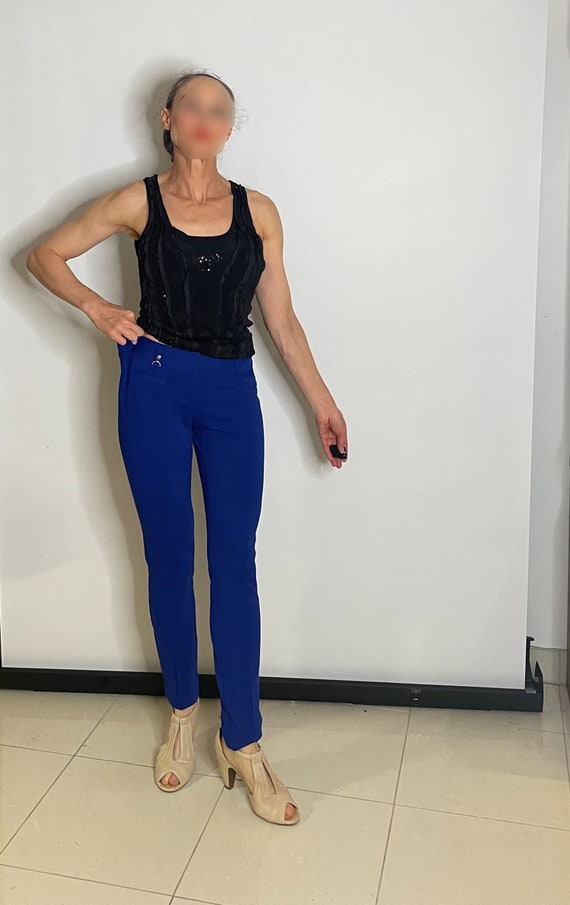 Buy Electric Blue Dress Pants Electric Bright Blue Comfortable Career Pants  Smart Casual Vintage Pants Trousers Designer Pants Online in India - Etsy
