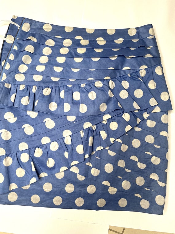 Eleni White Polka Dot Ruffle Mini Skirt