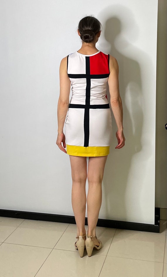 Mondrian Handmade Summer Dress Geometric Mondrian… - image 3