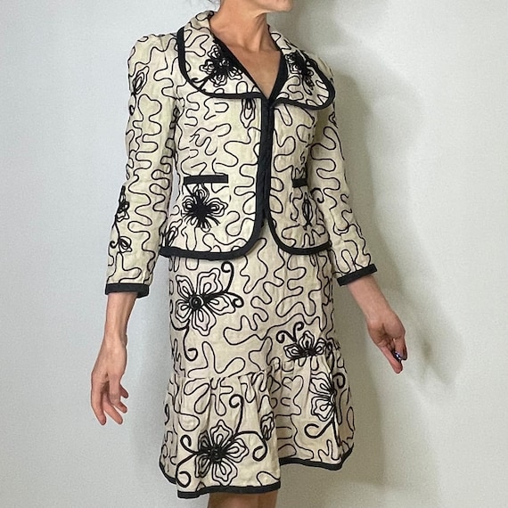 Patterned womens skirt suit hot sale