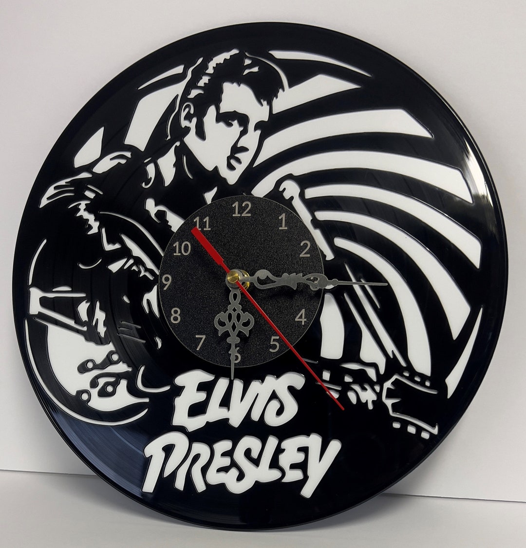 Elvis Wall Clock 12 Made From Real Vinyl Record Amazing Looking Unique