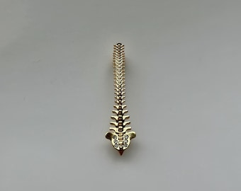 Gold Spine Pin for nursing, PT, healthcare workers, nurse, nursing student, neurosurgery, neurology,  medical student, spine surgery