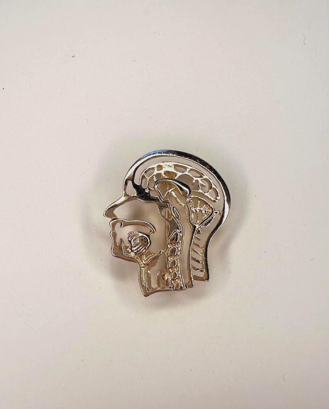 Gold Head Brain Anatomy Pin: Neuro ENT Medical Lapel Pin - Etsy