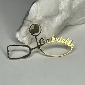 Personalized Medical Name Badge Holder with Heart | Nurse Graduation Gift