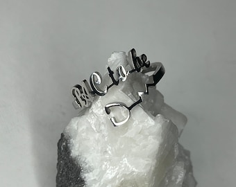 Personalized Stethoscope Ring: Custom Name Medical Jewelry Gift