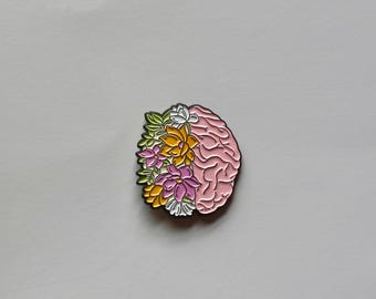 Anatomical Brain Neuro Pin: Stainless Steel Medical Lapel Pin