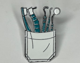 Dental Hygiene Enamel Pin - Unique Accessory for Dental Professionals