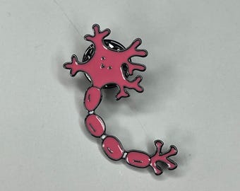 Pink Neuron Pin, Medical Lapel Pin, Healthcare Gift