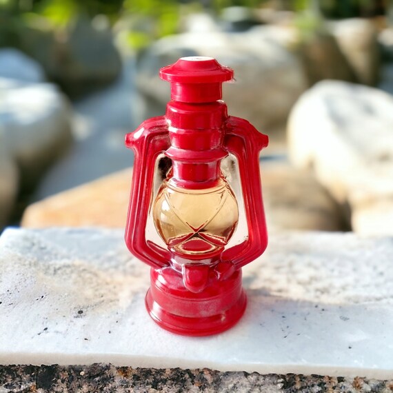 Vintage Avon Red Lantern Bottle 1970s, Wild Country After Shave