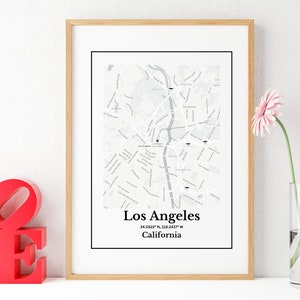 Los Angeles Karte, LA Map Print, Los Angeles Print, LA Poster, Los Angeles Map Art, Karte von LA Wandkunst
