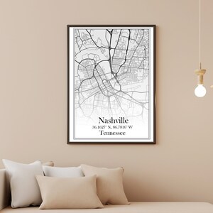 Nashville Karte, Nashville Karte Print, Nashville Print, Nashville Poster, Nashville Map Art, Karte von Nashville Wandkunst