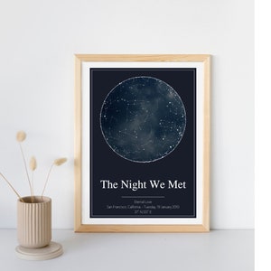 Impresión de mapa de estrellas personalizado, impresión de mapa de estrellas personalizado, impresión digital, impresión de constelación personalizada, nuevo regalo de bebé, impresión de mapa de estrellas personalizado