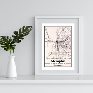 Memphis Karte, Memphis Karte Print, Memphis Print, Memphis Poster, Memphis City Map, Memphis Digital Print