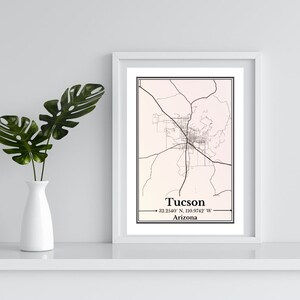 Tucson Karte, Tucson Karte Print, Tucson Print, Tucson Poster, Tucson Karte, Tucson Digital Print