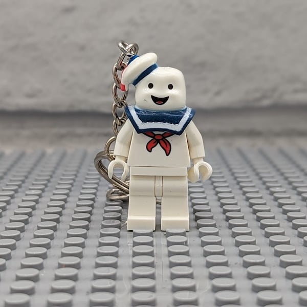 Staypuft marshmallow man ghostbusters keyring keychain