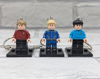Star Trek, Captain Kirk, Scotty, Spock, keyring keychain
