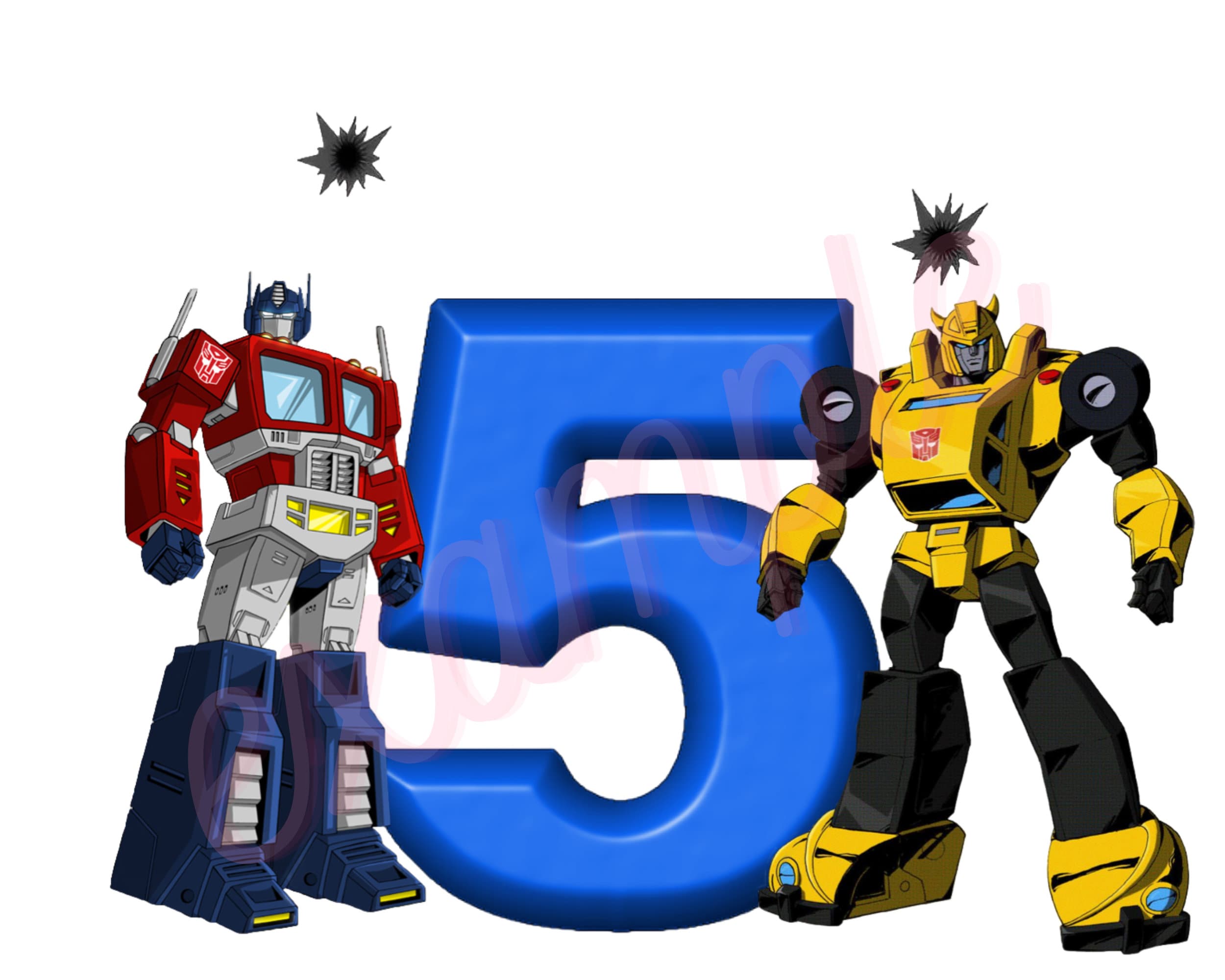 Transformers Template, Shirt Template, Digital Print Birthday