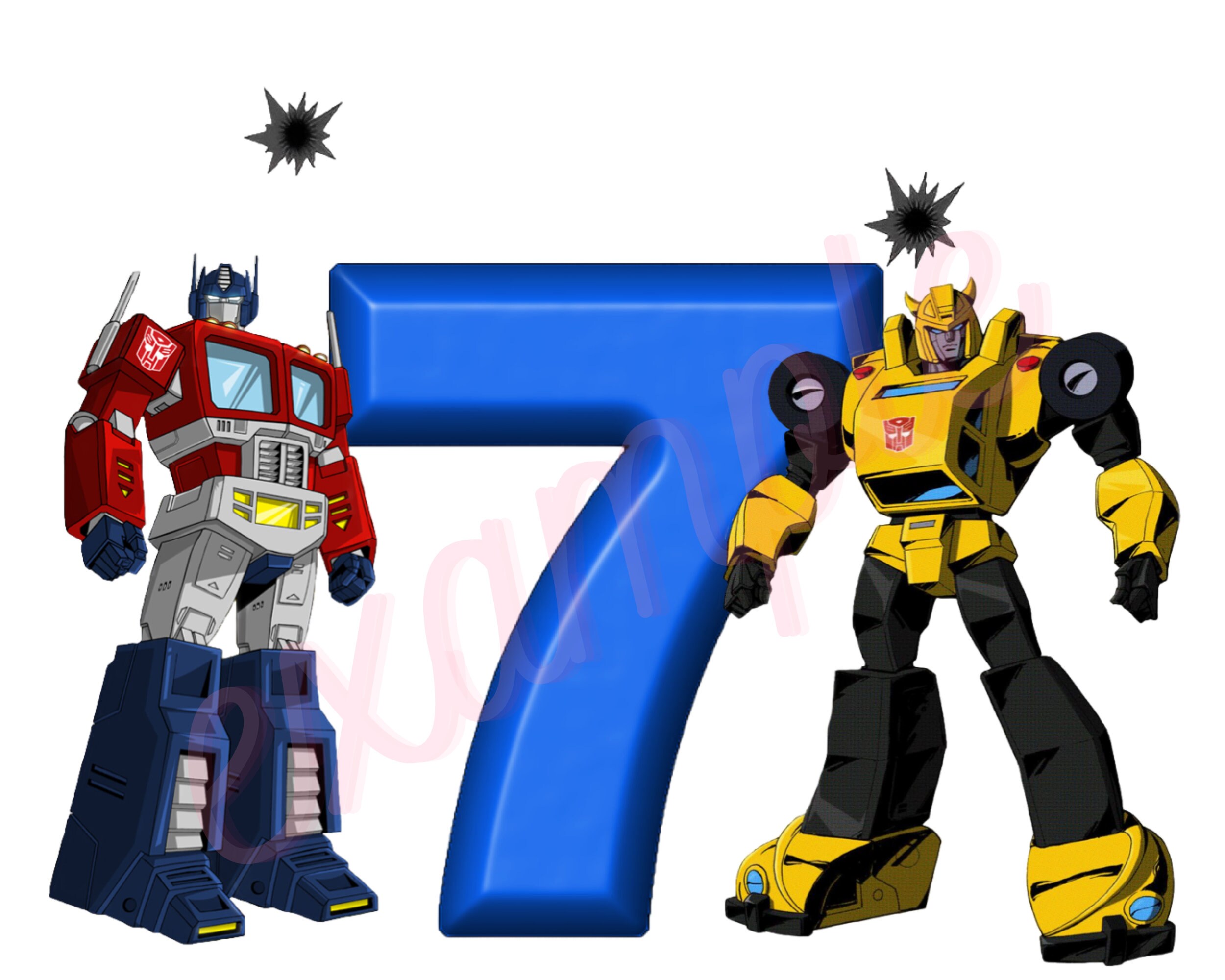 Transformers Template, Shirt Template, Digital Print Birthday