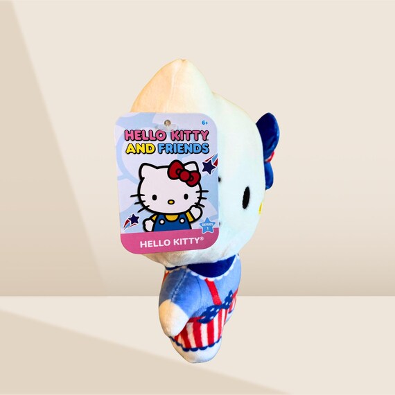 Hello Kitty Patriotic Plush: USA Red, White, Blue Outfit - Etsy display picture 1