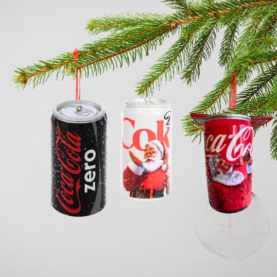 2025 Kurt Adler Coca-cola Can Christmas Ornament: Coke, Diet, Zero