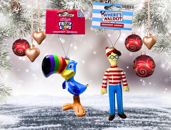Kellog's Froot Loops & Where's Waldo Christmas Ornaments - Etsy
