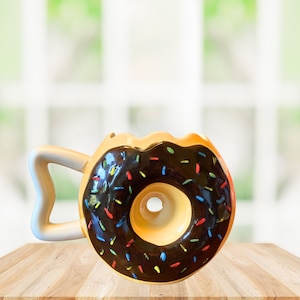 Big Mouth Frosted Donut Coffe Mug, Holds 16 oz