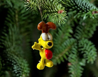 Odie Decoupage Christmas Ornament