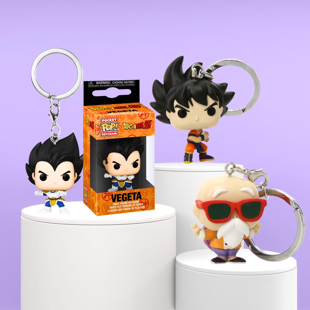 Pop! Keychain Dragon Ball Z Goku, Vegeta & Master Roshi - Etsy