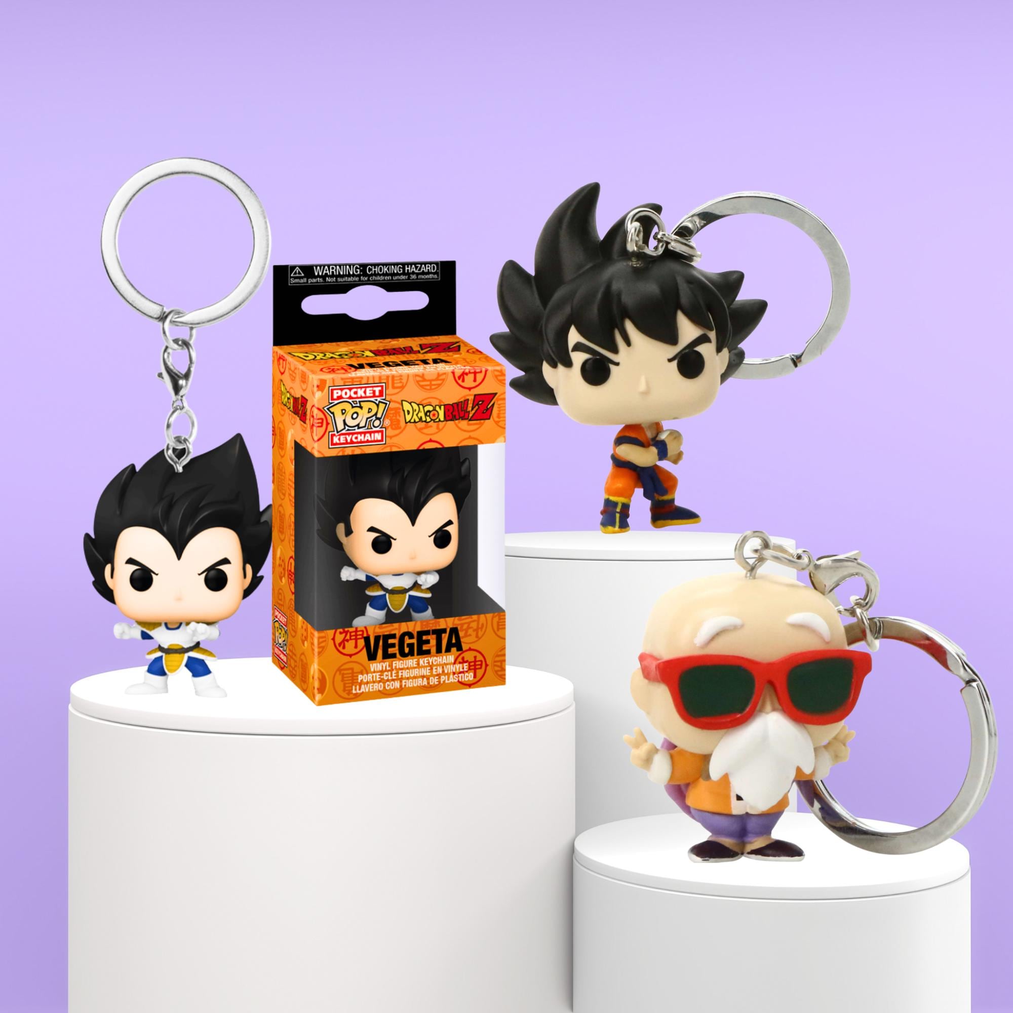 Pop! Keychain Dragon Ball Z Goku, Vegeta Master Roshi