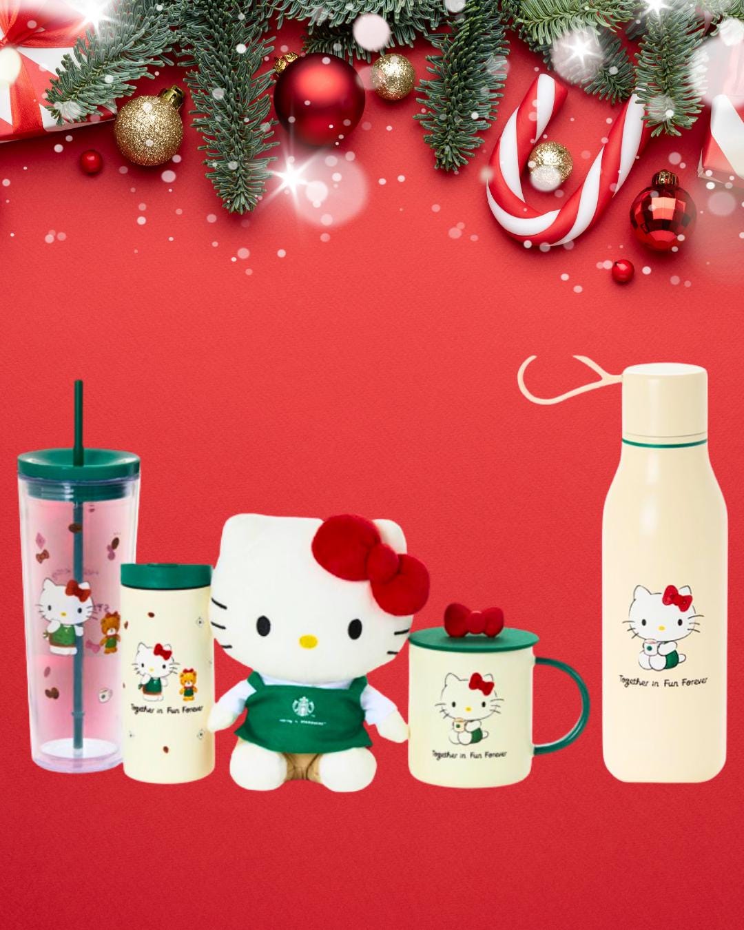 2025 Starbucks X Hello Kitty Holiday Merchandise Collection - Etsy