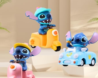 Disney Beast Kingdom Stitch Pull Back Toy Car Figurine