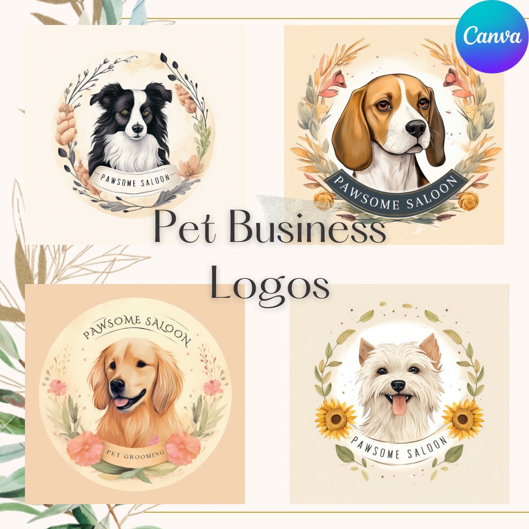 Logo firmy zajmującej się zwierzętami, inspirowane naturą, edytowalne logo dla zwierząt, logo firmy zajmującej się pielęgnacją zwierząt, logo firmy zajmującej się pielęgnacją psów, edytowalne logo, projekt logo dla zwierząt, gotowe logo