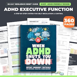 ADHS Exekutivfunktion Bewältigungsfähigkeiten Arbeitsblätter. Emotionale Selbstregulierung. Psychische Gesundheitskonzepte . Neurodianer Zeitblindheitsplaner