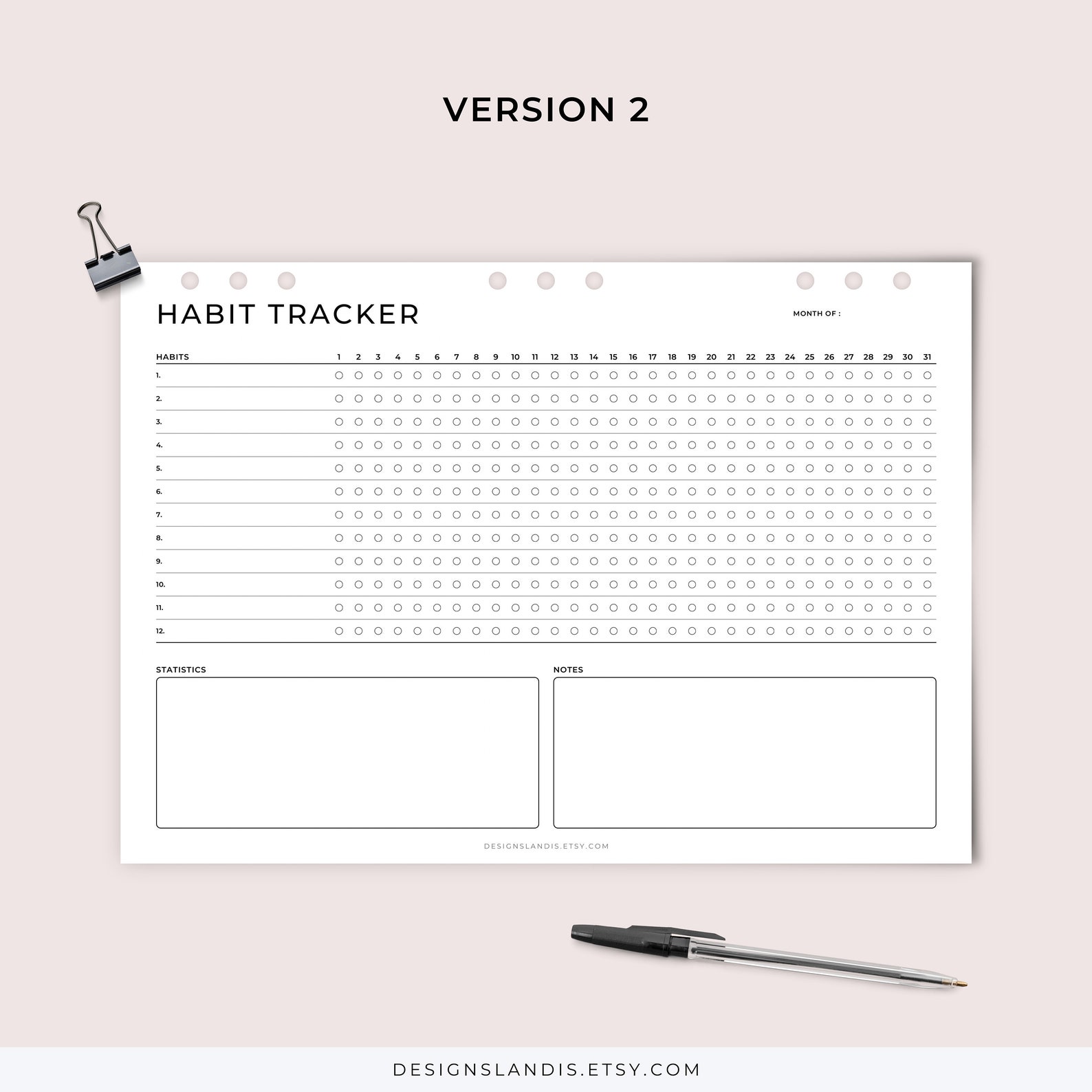 Monthly Habit Tracker, Daily Routine Checklist, Self-care Habit List ...