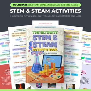 STEM Challenge for Kids. DIY Hands-On Science Experiments. Homeschool Curriculum. Educational Worksheet Kids. Screen Free. Critical Thinking