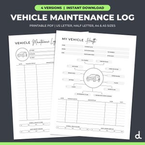 Car Maintenance Log. DIY Auto Repair Record. Vehicle Service History Tracker. Mileage Log & Oil Change Tracker. Rideshare Driver Tracker
