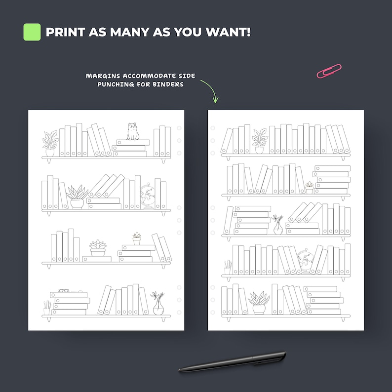 Cozy Bookshelf Reading Tracker Printable. TBR List Tracker. 50 Book Log ...