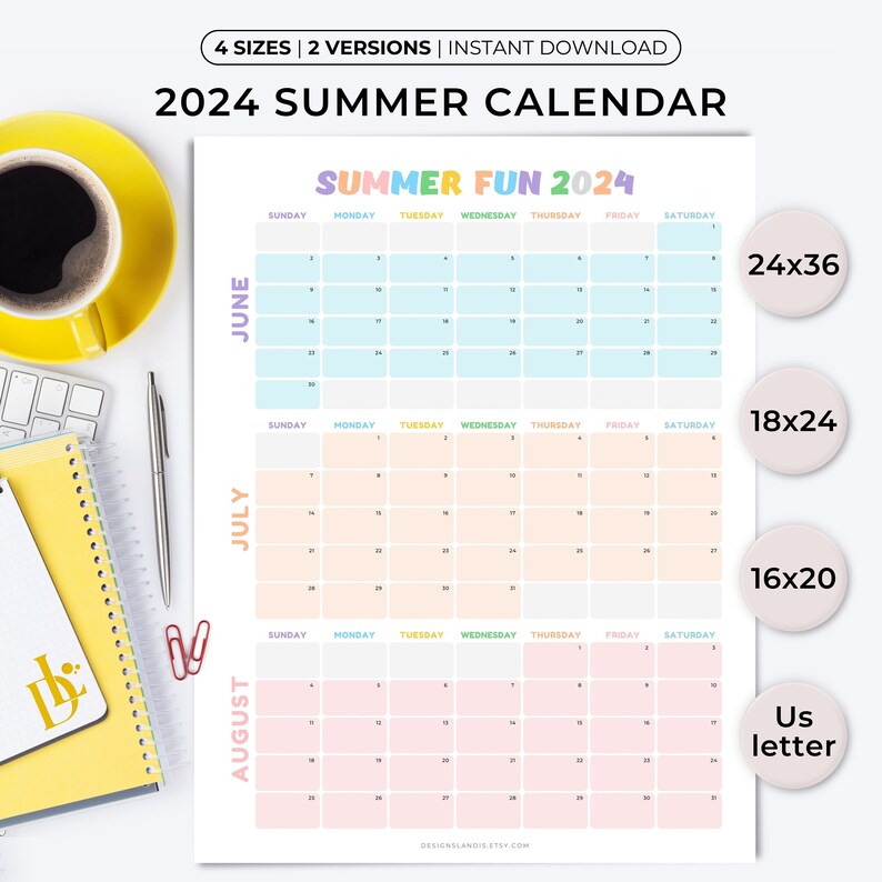 2024 Summer Calendar Poster Printable - Il 794xN.6033309586 3hsw 