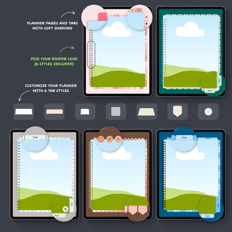 Editable Digital Planner Mockup for Sell. DIY Canva Digital Planner ...