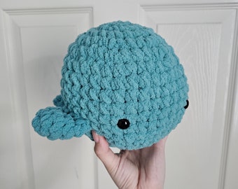 adorable handmade crochet amigurumi whale plushie