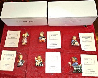 6 Goebel Hummel Christmas Ornaments