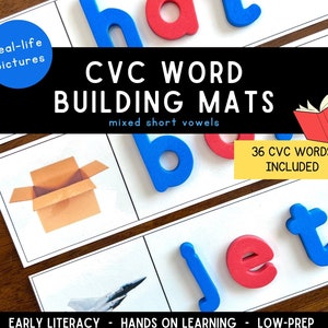 Word Baumatten | Frühe Lektüre | Vorschul-Leseaktivität | Phonics Aktivität | CVC Wortübung