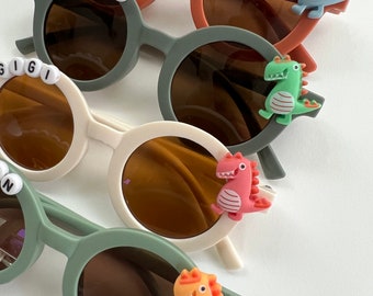 Personalized Dinosaur Sunglasses: UV400 Protection, Custom Name Sunglasses, Easter Basket