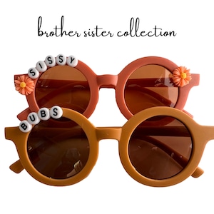 Brother Sister Sunglasses (2 pairs) Premium UV400 Protection Toddlers Kids Babies Bubs Sissy Birthday Gift Easter Gift