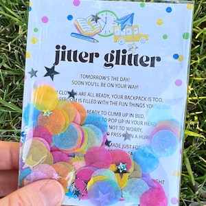 Jitter Glitter, Ready Confetti for Back to School, first day of school, student gift, kindergarten, Meet the Teacher, Class Gift *SHIPPED*