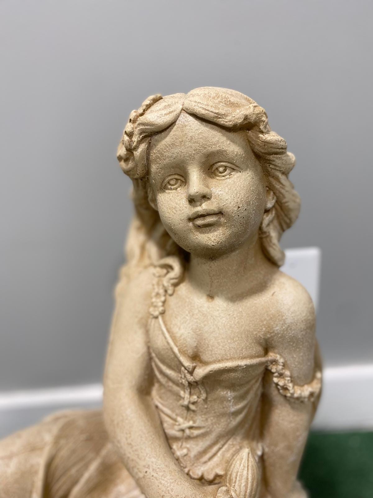 21" Concrete Fairy Statue, Weatherproof Outdoor Garden Decor photo 7