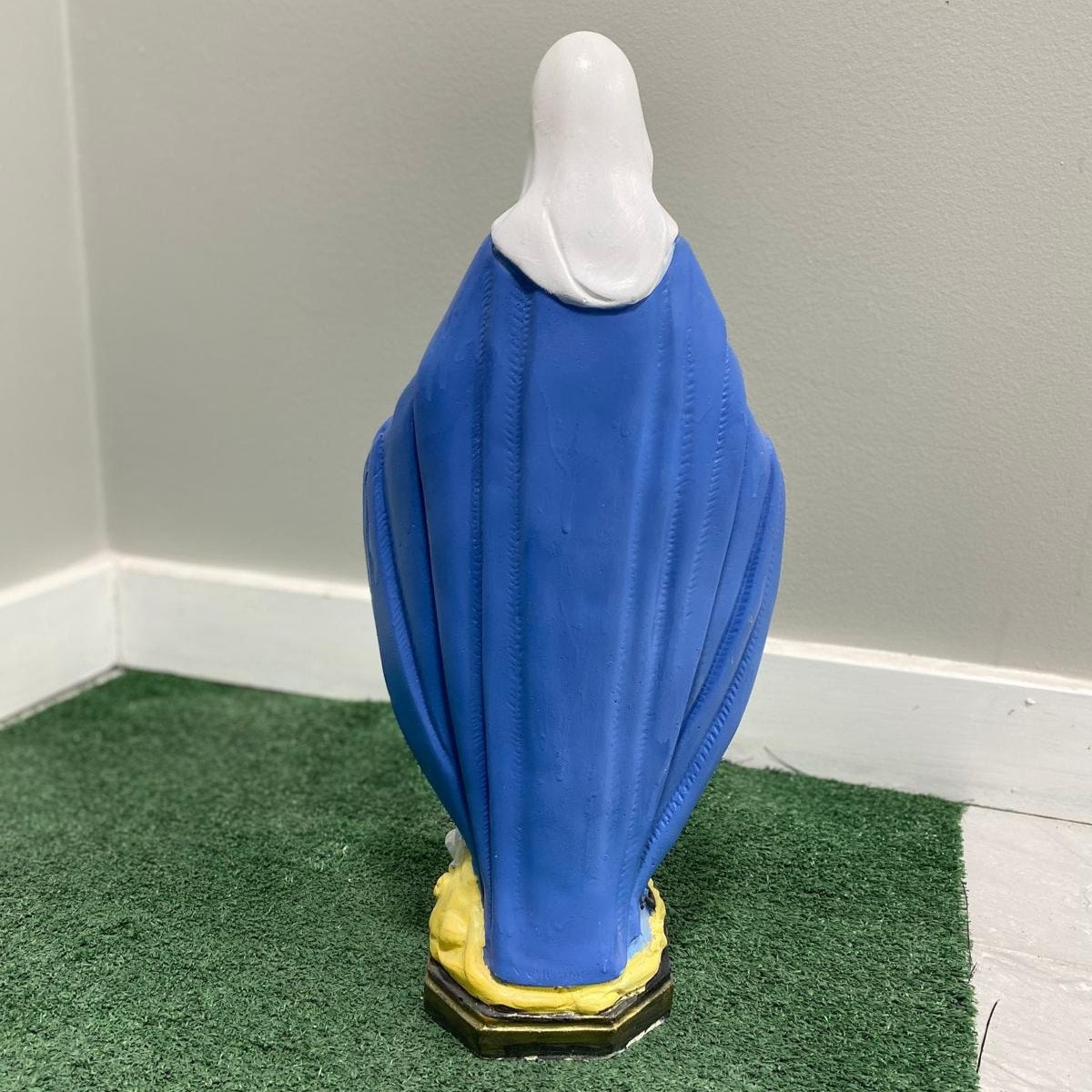 20" Hand-Painted Concrete Virgin Mary Statue, Hail Mary Our Lady of Grace photo 6